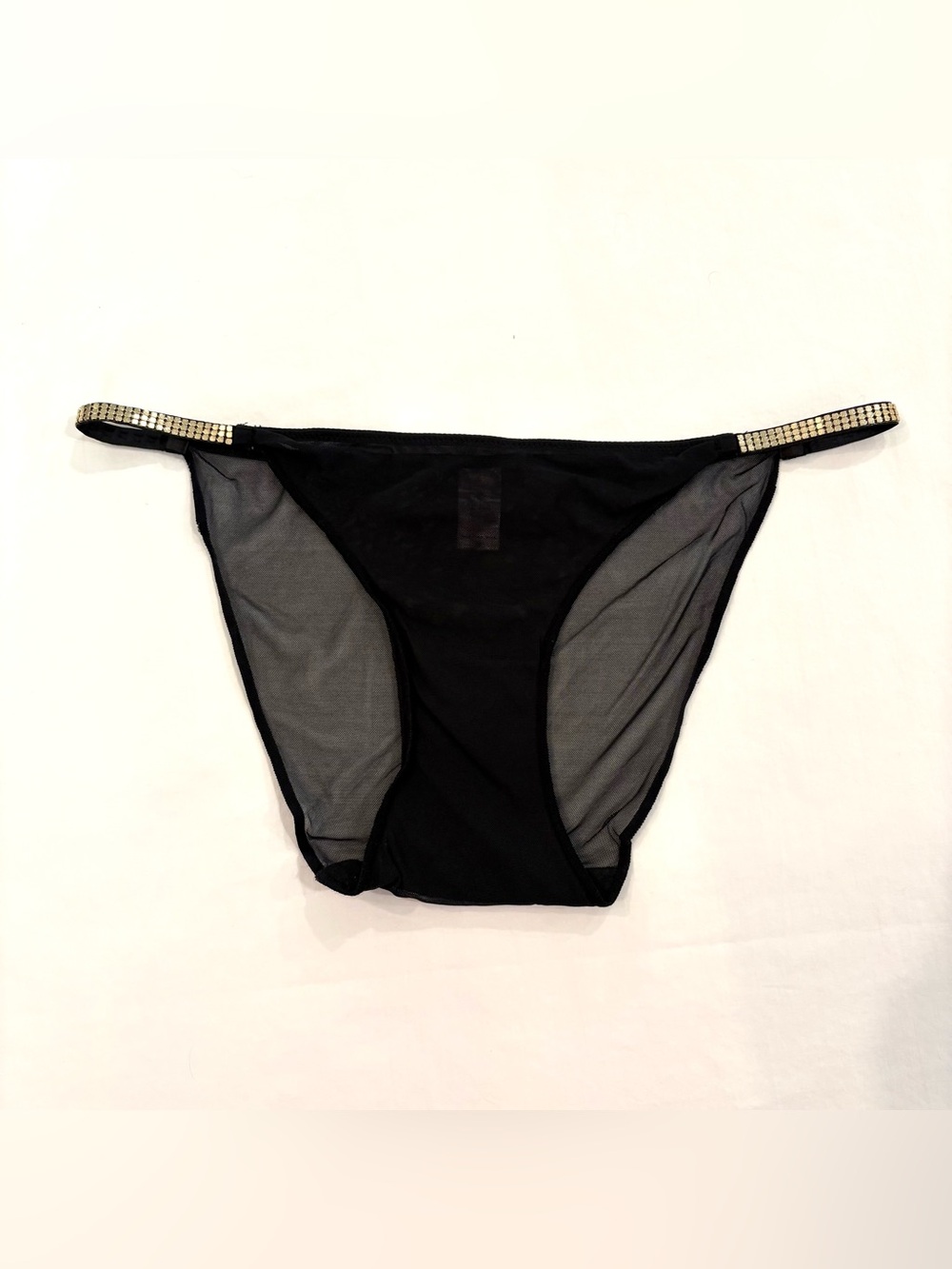 NWOT Victoria’s Secret Black Sheer Mesh Bikini Panty Size Medium
